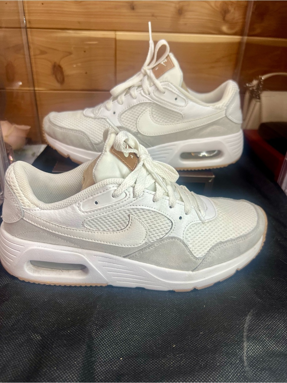 Nike White and Light Gray Low-Top Sneakers